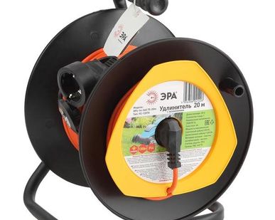 фото Удлинитель силовой RPx-1e-3x0.75-20m на пластик. катушке с/з 1гнездо 20м ПВС 3х0.75 Эра Б0043045