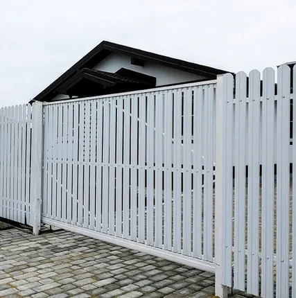 Фото №0 Откатные ворота стандарт МАСТЕРОВИТ на винтовых сваях