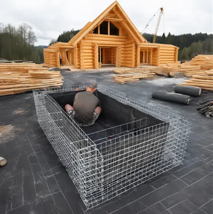 Фото №0 Сварная оцинкованная сетка для самостоятельного изготовления габионов Ø5х(50х50) размер 2х2,5 метра