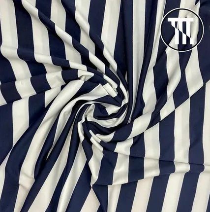 Фото №0 Масло принт Полоска цв. Темно-синий