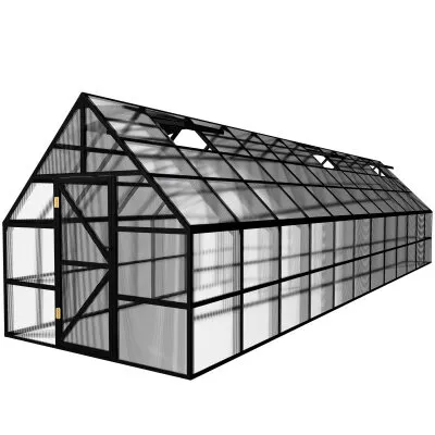 Фото №0 Теплица английская ЧЕЛСИ 3х12 м, цвет Черный (RAL 9005)