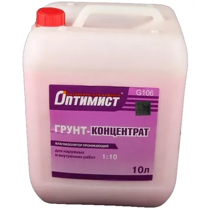 Фото №0 Грунт-концентрат Оптимист, для наружных и внутренних работ, 10л