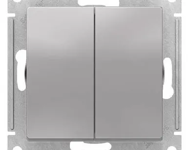 фото SCHNEIDER ELECTRIC Механизм выключателя 2-кл. AtlasDesign Aqua IP44 10А (алюминий) SchE ATN440351