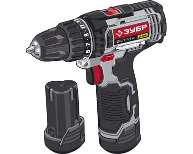 фото Аккумуляторный шуруповерт Зубр ДШЛ-122-1 КН