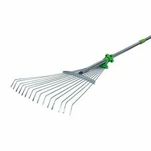 фото Грабли веерные 15 зубцов с черенком, регулируемые, телескопические 1580 мм Don Gazon