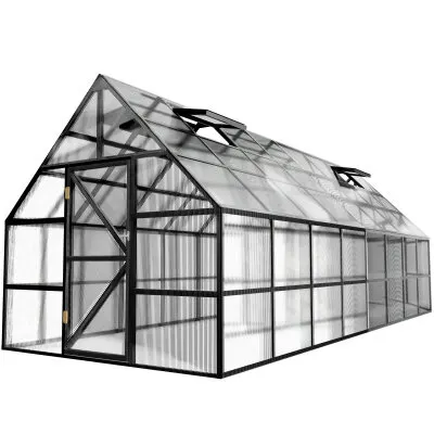 Фото №0 Теплица английская ЧЕЛСИ 3х8 м, цвет Черный (RAL 9005)