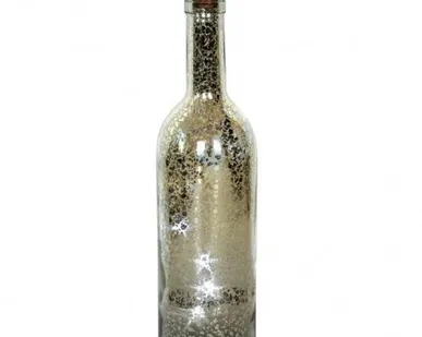 фото Фигура светодиодная "Бутылка" B32-LDM5-WW-ST 32см 5 бел. LED 3 ААА батарейки IP20 0.3Вт SHLights 4690601047571