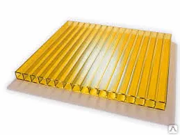 фото Поликарбонат KINPLAST 16 мм желтый, лист 2*1*6м