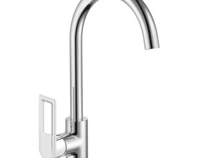 фото смеситель для кухни GOLDEN FOX Snowdonia латунь хром