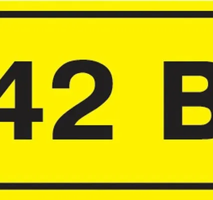 Фото №0 Этикетка самоклеящаяся 40х20 мм, символ "42В" YPC10-...