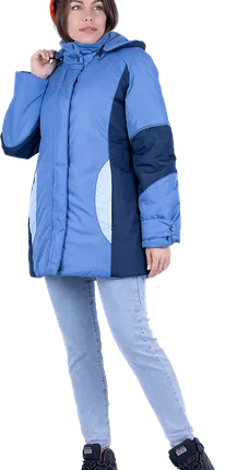 Фото №0 Куртка ВИРАЖ зимняя, василек-т/синий, женская