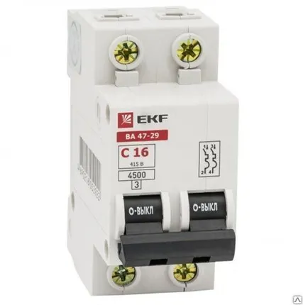 Фото №0 Выключатель автоматический двухполюсный ВА47-29 32А С