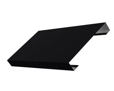 фото Ламель лицевая 125 жалюзи Texas 0,5 Velur RAL 9005 черный