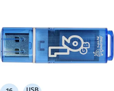 фото Флеш-память Smartbuy Glossy, 16Gb, USB 2.0, гол, SB16GBGS-B