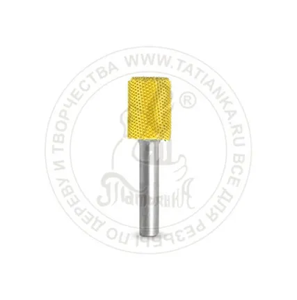 Фото №0 6C12-40 - Цилиндр, Ø хвостовика 6мм, Ø фрезы X 12,7мм, L фрезы 19,05мм (fine/желтая)