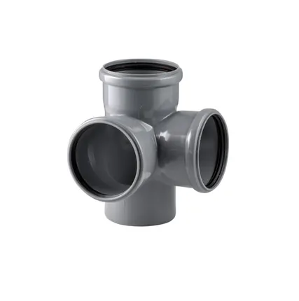 Фото №0 Крестовина двухплоскостная 110/110/110 (87.5°) для внутренней канализации РосТурПласт