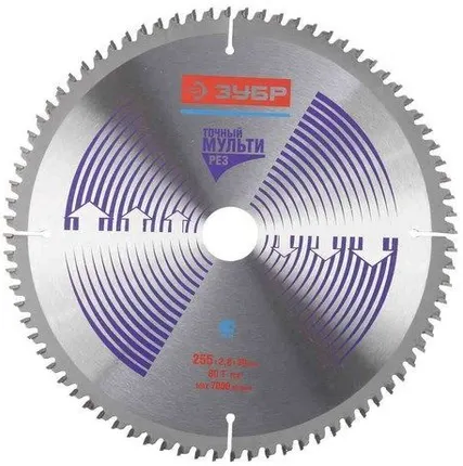 Фото №0 Диск пильный ЗУБР "Точный-МУЛЬТИ рез" по алюм, ламин, пластик, ДСП, 190х30м