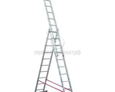 фото Лестница алюминиевая трехсекционная Алюмет, 3 x 12