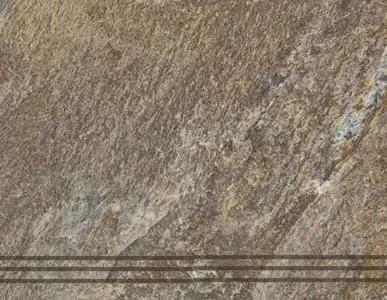 фото ступень кварцит 4 коричневый 30х60