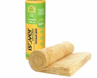 фото Утеплитель ИЗОВЕР Теплый Дом 1*100*1220*7000 мм 8,54 м2 0.854 м3