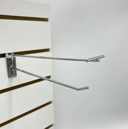 Фото №0 Крючок с ценникодержателем на экономпанель прямой 300мм, d.5мм, хром