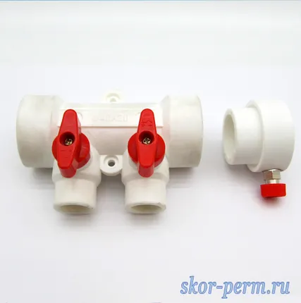 Фото №2 Коллектор PPRC с кранами 40х20 2 выхода