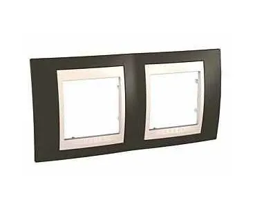 фото Рамка 2-м UNICA Хамелеон горизонт. какао/беж. SchE MGU6.004.571