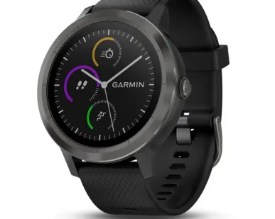 фото Часы Garmin Vivoactive 3 черные с черным ремешком