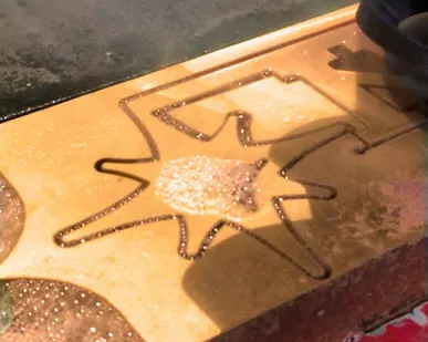 фото Гидроабразивная резка бронзы