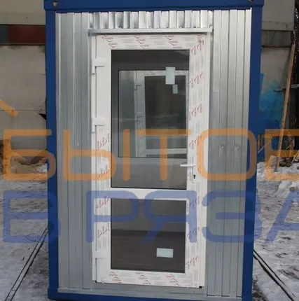 Фото №0 Пост охраны МДФ маленький, с круговым обзором, 2.2х2.4х2.4м