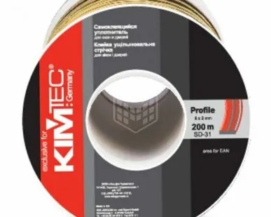 фото Уплотнитель самоклеющийся KIM-TEC SD 31A/4 8x2 мм