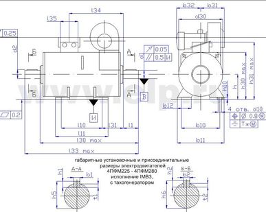 фото Электродвигатель 4ПФМ250МГ 71кВт 1500/2800 об/мин IM1001