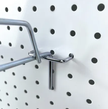 Фото №0 Крючок на перфорацию одинарный с ценникодержателем L=300мм, d=6мм, шаг 50мм, цинк