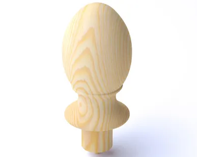 фото Шар с ножкой "Овал" * * 100 мм сорт Экстра сосна Арелан