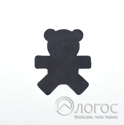 Фото №0 Заплатки декор.пришивн. кожа И 20 "Мишка", т.синий, т.синий