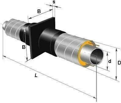 Фото №0 Опора неподвижная ППУ-ОЦ 530 Тип 1 из оцинкованой трубы