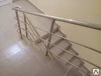 Фото №0 Никелированные перила из стали