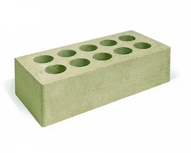 фото Пустотный бетонный блок (оливковый №420) 390х190х120 мм (вес 12 кг)