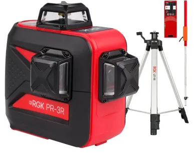 фото Комплект: лазерный уровень RGK PR-3R + штатив рейка приемник
