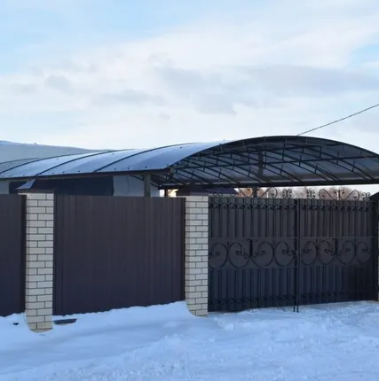 Фото №0 Навес для автомобиля из поликарбоната АН-005 5,8х8,4м
