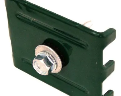 фото Крепление Скоба и саморез 5,5х32 RAL 6005 зеленый мох СПЛАВ ПРОФИЛЬ