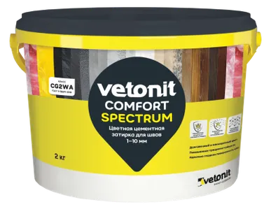 фото Затирка ВЕТОНИТ КОМФОРТ спектрум янтарь (22) 2кг