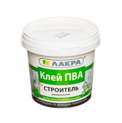 Фото №0 Клей ПВА Лакра Строитель универсальный (0,9кг)