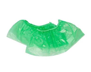 фото Бахилы одноразовые полиэтиленовые, зеленые