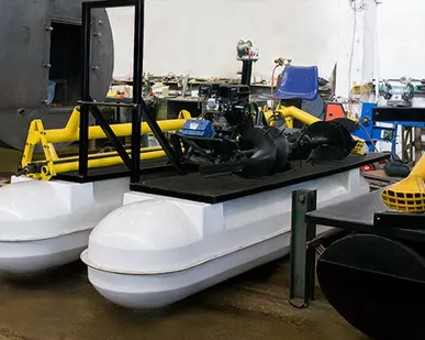 фото Мини земснаряды Крот для очистки водоемов