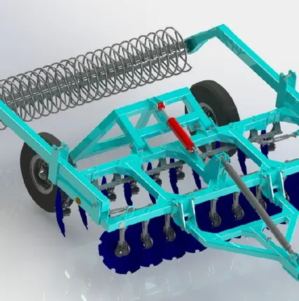 Фото №0 Борона дисковая прицепная двухрядная БДМ 3Х2П со спиральным шлейф-катком