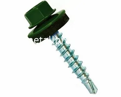 фото Саморез кровельный т, зеленый 4,8x29 ral 6005 (упаковка) 250 шт