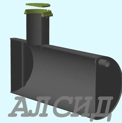 Фото №0 Емкость 5 кубов из полиэтилена горизонтального исполнения