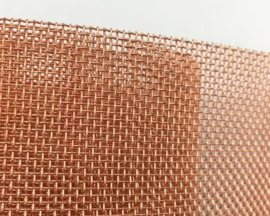 фото Сетка тканая медная