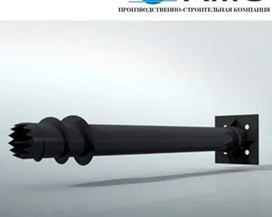 фото Стальная винтовая свая с литым наконечником для вечномерзлых грунтов 325мм